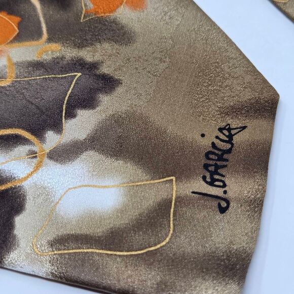 J JERRY GARCIA SILK TIE BANYAN TREE II WATERCOLOR ARTIST PROOF 6 3.75" X 60" - Picture 2 of 3